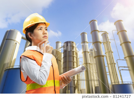 Petroleum business with engineer working Petroleum business with engineer working 81241727