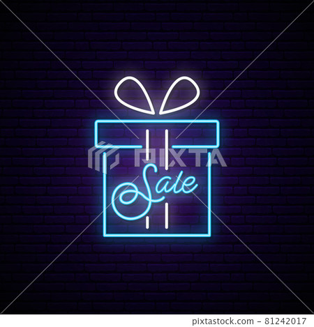 Sale bright neon sign. Sale bright neon sign. 81242017