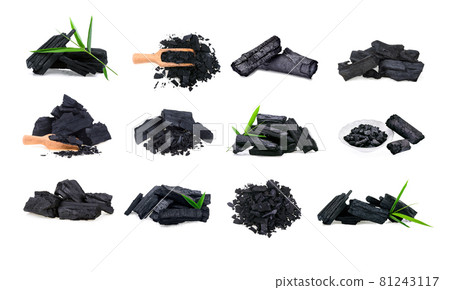 charcoal isolated on white background charcoal isolated on white background 81243117