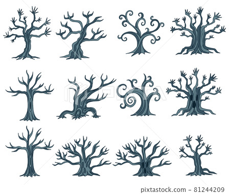 樹彩色插圖 81244209