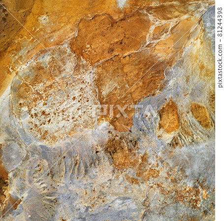 Abstract mining background, orange and grey colors of copper mine tailings Abstract mining background, orange and grey colors of copper mine tailings 81244398