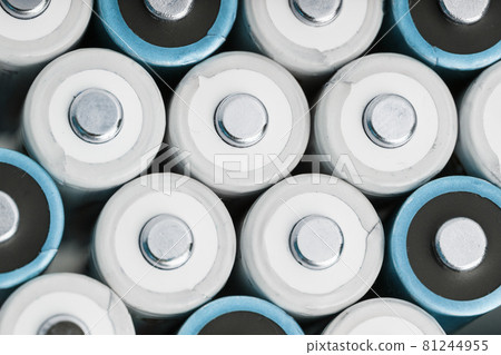 The background is made of AA batteries in full screen. The background is made of AA batteries in full screen. 81244955