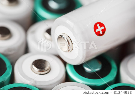 AA rechargeable batteries with a white battery with a positive polarity AA rechargeable batteries with a white battery with a positive polarity 81244958