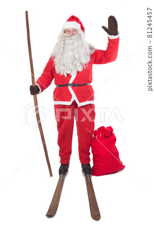 Santa Claus on skis 81245457