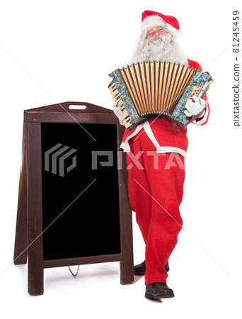 Satna Claus plays the accordion 81245459