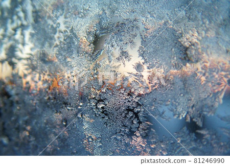 Snowflakes on the glass window Snowflakes on the glass window 81246990