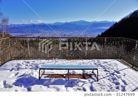 Kojo Park Akatsuki Tower Observatory and Southern Alps in Winter Kojo Park Akatsuki Tower Observatory and Southern Alps in Winter 81247699