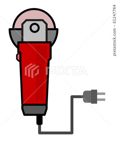 Illustration image of power tool grinder for polishing 81247764
