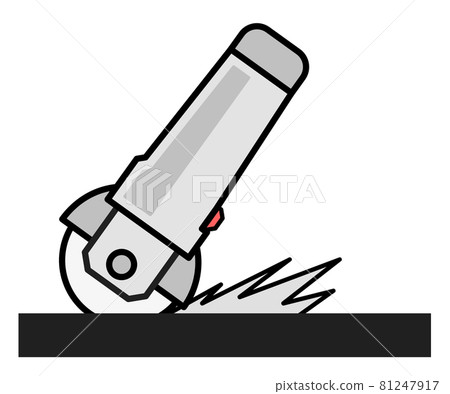 用研磨機切割的插圖圖像 用研磨機切割的插圖圖像 81247917