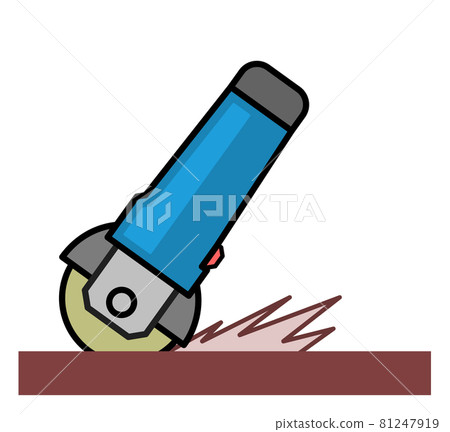用研磨機切割的插圖圖像 用研磨機切割的插圖圖像 81247919