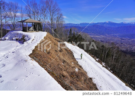 南阿爾卑斯山和冬季內木山林道終點站的跑步者 南阿爾卑斯山和冬季內木山林道終點站的跑步者 81249648