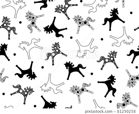 Vector horses abstract, seamless pattern. Vector horses abstract, seamless pattern. 81250258