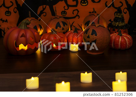 Halloween image Halloween night ghost pumpkin image material 81252306