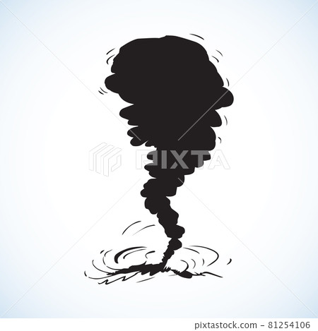 Tornado. Vector drawing Tornado. Vector drawing 81254106