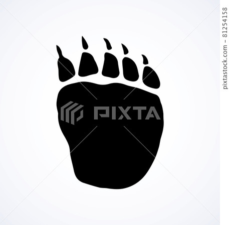 Traces of a bear. Vector drawing 81254158
