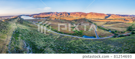aerial panorama of foothills at Fort Collins 81254693
