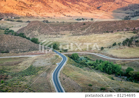 highway and water supply canal highway and water supply canal 81254695