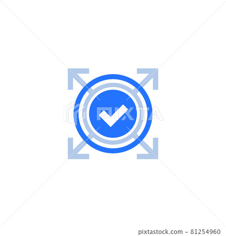 expand icon with check mark 81254960