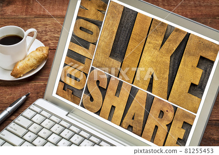 like, share, follow word abstract like, share, follow word abstract 81255453