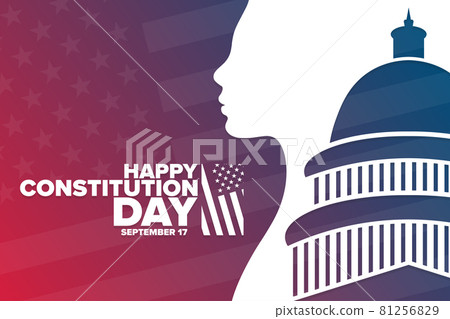 Happy Constitution Day and Citizenship Day. September 17. Holiday concept. Template for background Happy Constitution Day and Citizenship Day. September 17. Holiday concept. Template for background 81256829