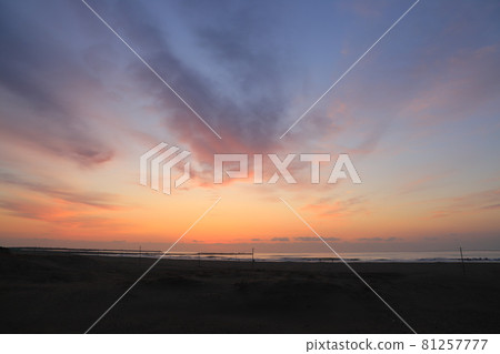 Sunrise from Katakai Beach in Kujukuri Beach 81257777