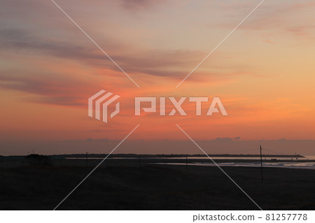 Sunrise from Katakai Beach in Kujukuri Beach 81257778