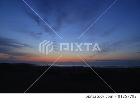 九十九里海灘片海海灘的日出 81257792