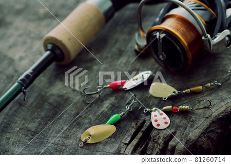 Mountain stream fishing equipment, reels and lures Mountain stream fishing equipment, reels and lures 81260714