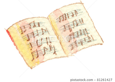 Watercolor: sheet music 81261427