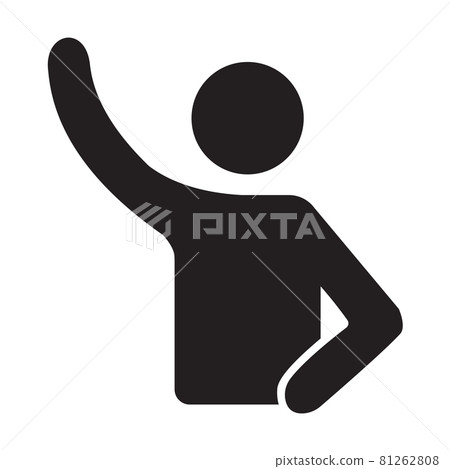 Human raised hand icon vector for your website design, logo, app, UI. illustration 81262808