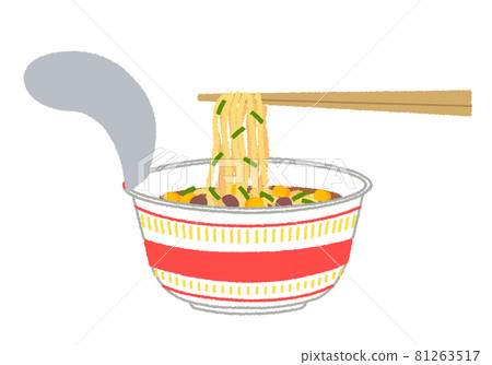Illustration of instant noodles 81263517