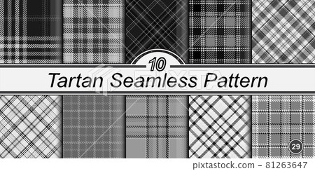 Abstract black and white plaid seamless background. 81263647