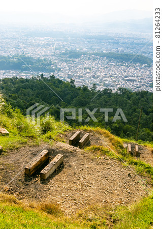 View from Mt. Okayama and the fire floor (Higashiyama, Kyoto City) 81264233