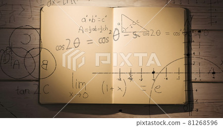 Mathematical equations against open book Mathematical equations against open book 81268596