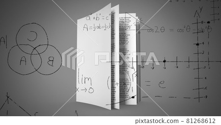 Mathematical equations against open book 81268612