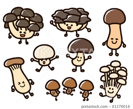 秋季蘑菇字符集 81270018