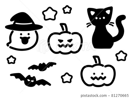 Halloween Characters-Monochrome 81270665