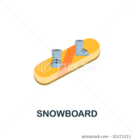 Snowboard icon. Flat sign element from extreme sport collection. Creative Snowboard icon for web design, templates, infographics and more Snowboard icon. Flat sign element from extreme sport collection. Creative Snowboard icon for web design, templates, infographics and more 81271211