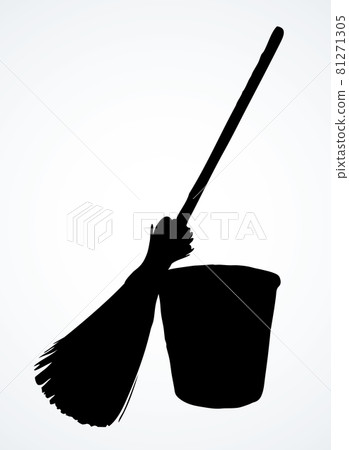 Bin for cleaning. Vector drawing Bin for cleaning. Vector drawing 81271305