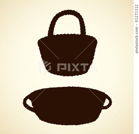 Vector picture of wickerwork basket Vector picture of wickerwork basket 81271312