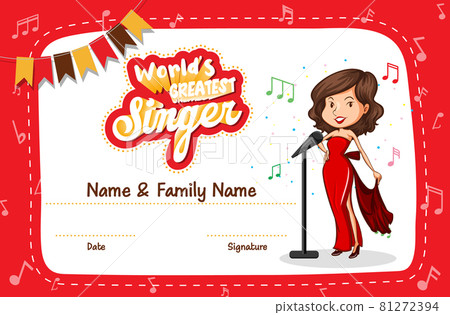World greatest singer certificate template World greatest singer certificate template 81272394