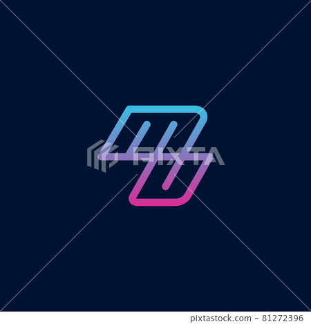 MU initial letter logo, simple minimalist with beautiful colors. modern line logo design concept template MU initial letter logo, simple minimalist with beautiful colors. modern line logo design concept template 81272396