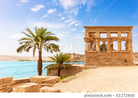 Trajan's Kiosk of the Philae Temple by the Nile, Aswan, Egypt 81272608