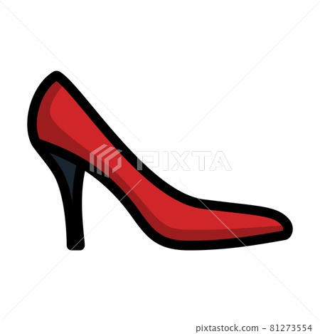 Middle Heel Shoe Icon Middle Heel Shoe Icon 81273554