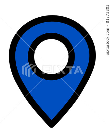 Illustration material of position mark on the map Illustration material of position mark on the map 81273803