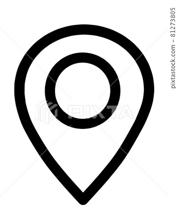 Illustration material of position mark on the map Illustration material of position mark on the map 81273805