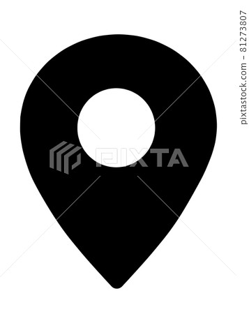 Illustration material of position mark on the map Illustration material of position mark on the map 81273807