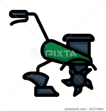 Garden Tiller Icon 81274868