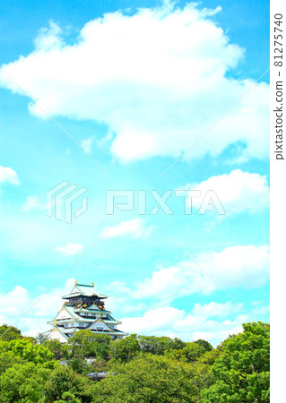 大阪市，大阪城及其周邊的風景 81275740