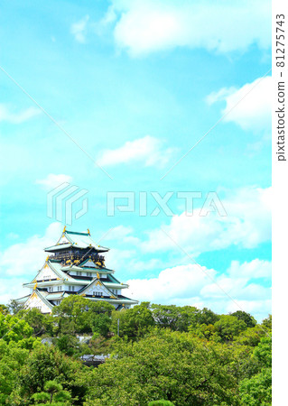 大阪市，大阪城及其周邊的風景 81275743